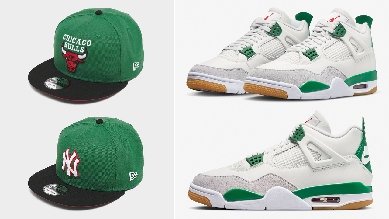Nike-SB-Air-Jordan-4-Pine-Green-Hats