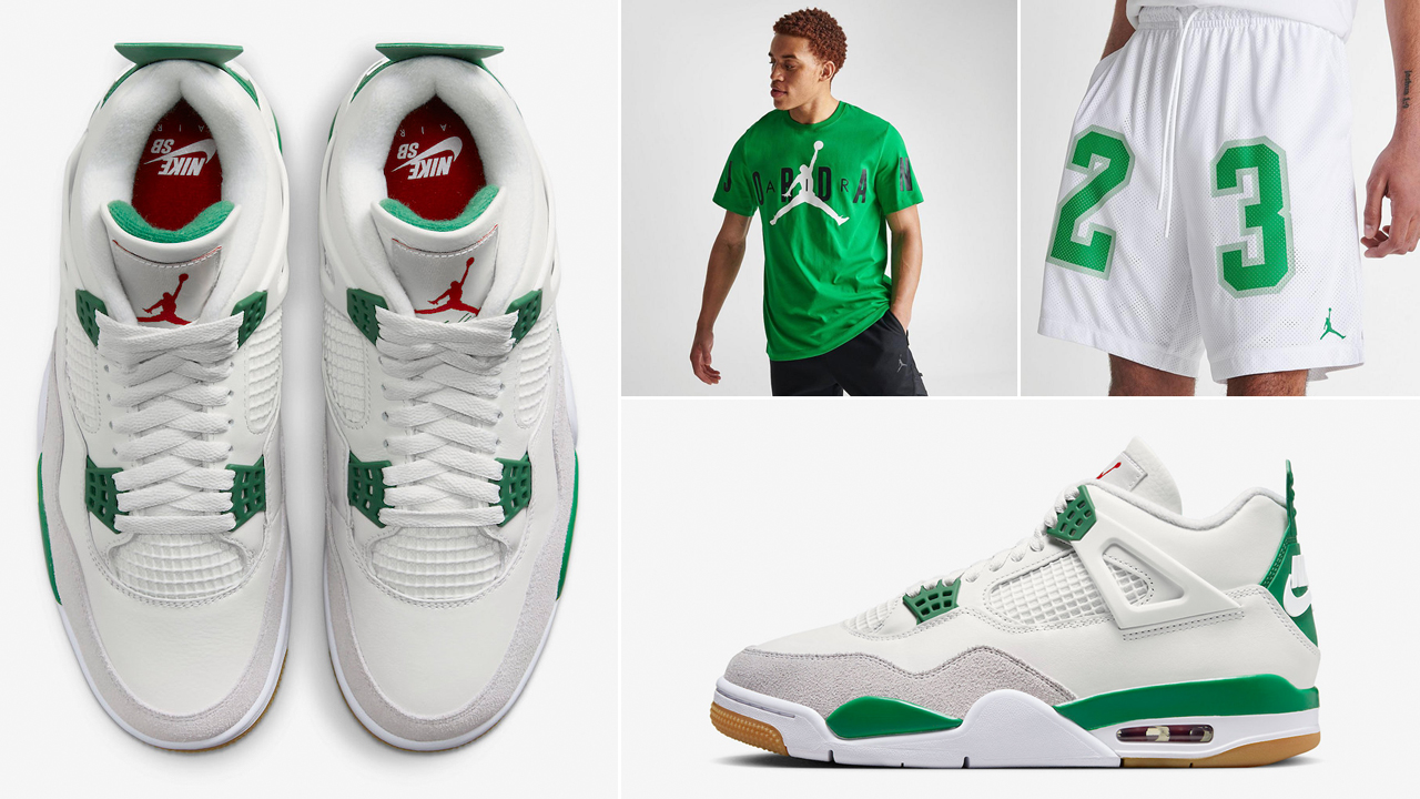 Nike-SB-Air-Jordan-4-Pine-Green-Shirts-Hats-Clothing-Outfits