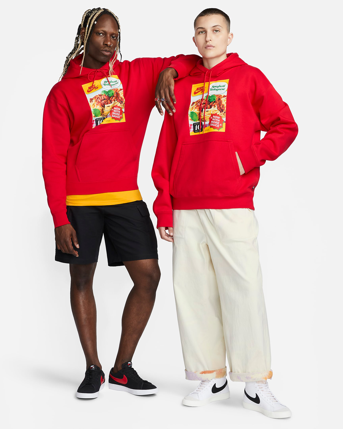 Nike SB Spaghetti Bolognese Hoodie University Red Outfit