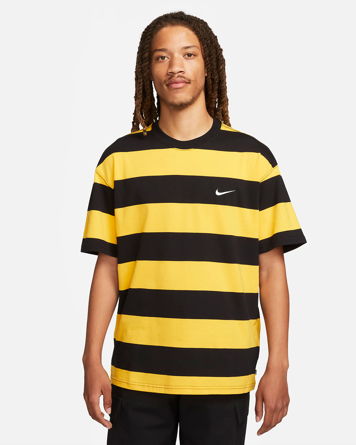 Nike-SB-Striped-T-Shirt-University-Gold-Black