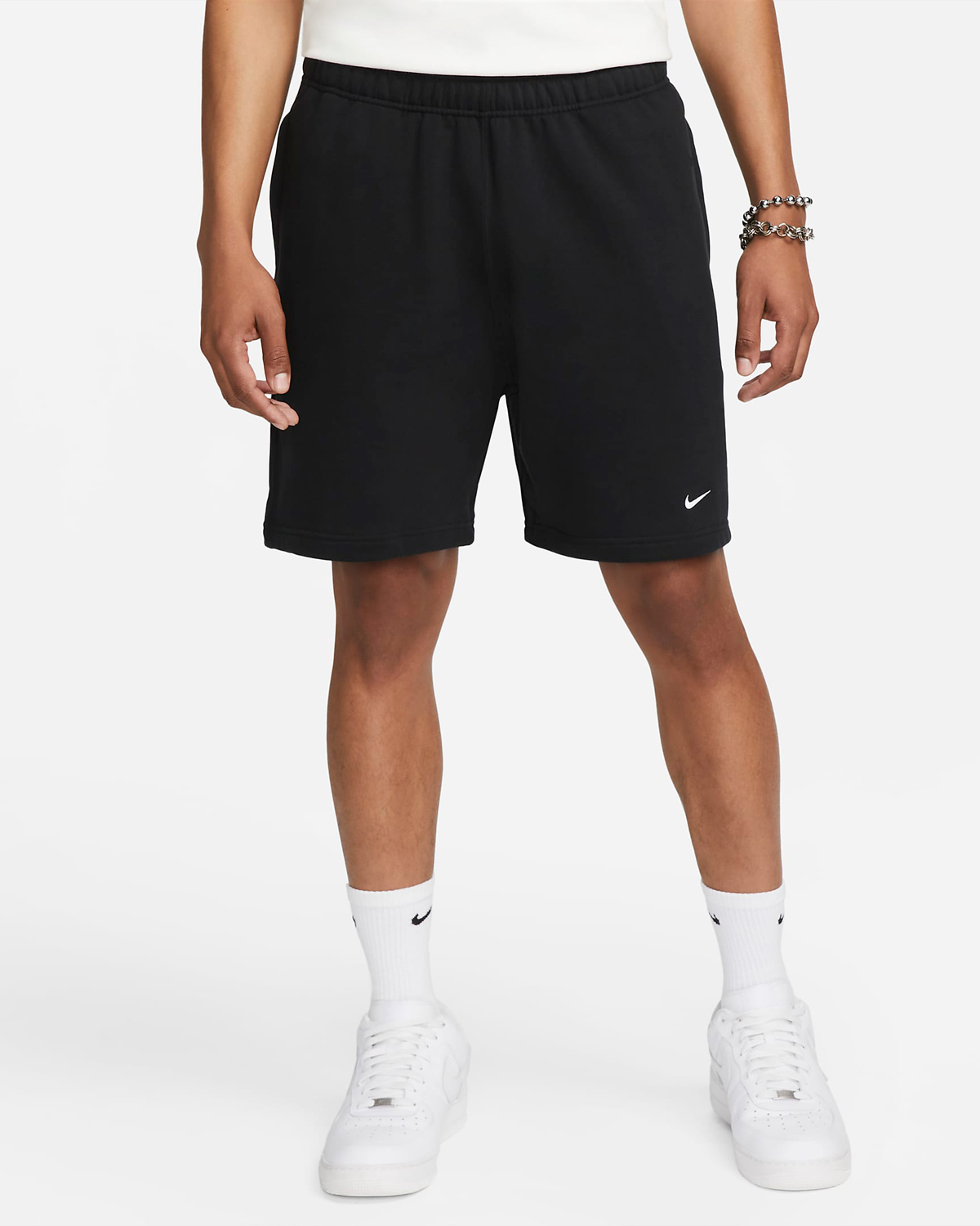 Nike-Solo-Swoosh-Shorts-Black-White