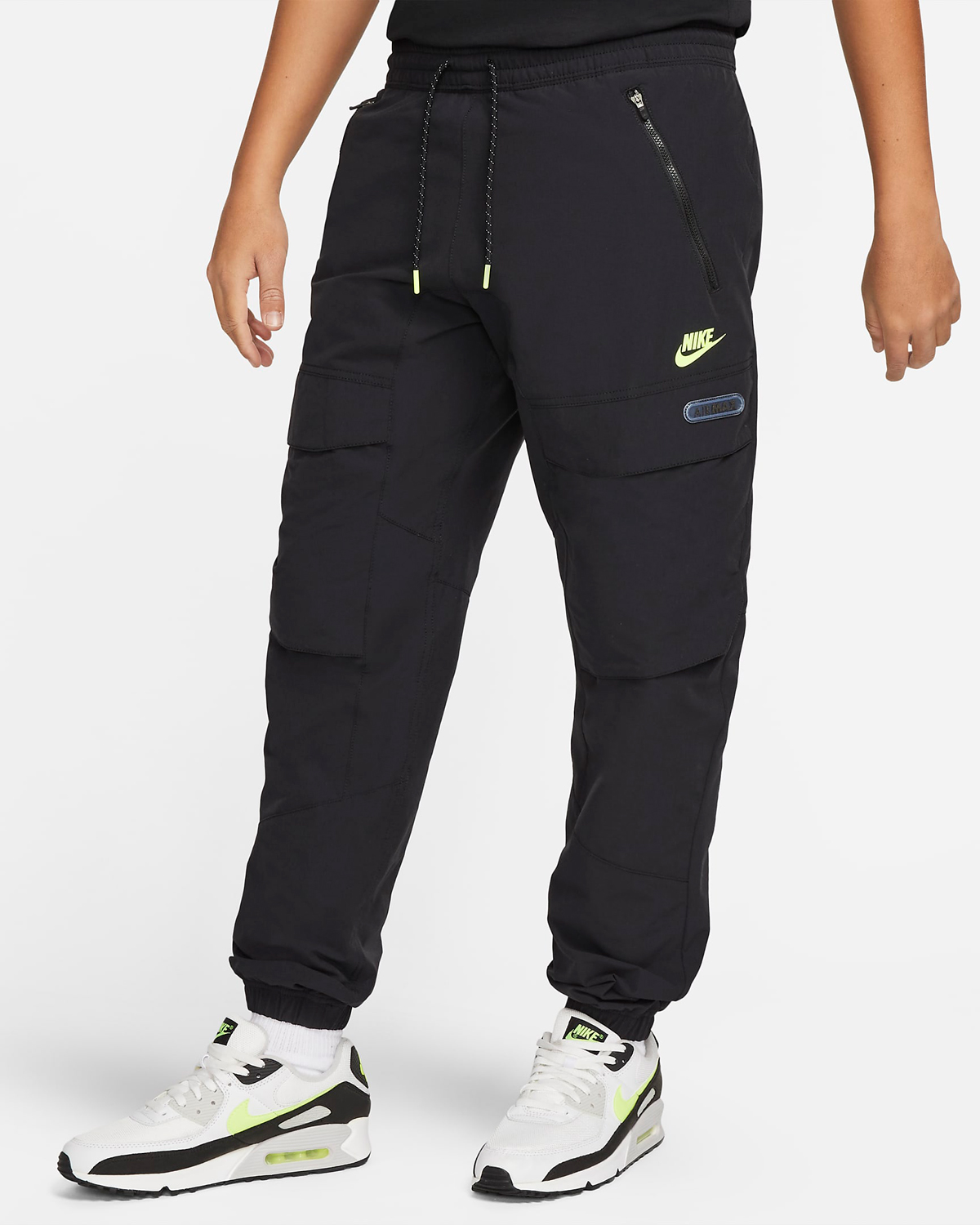 Nike-Sportswear-Air-Max-Woven-Cargo-Pants-Black-Volt