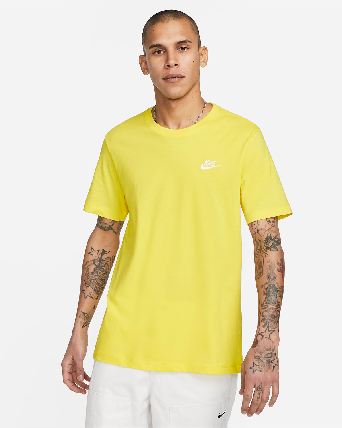 Nike-Sportswear-Club-T-Shirt-Opti-Yellow