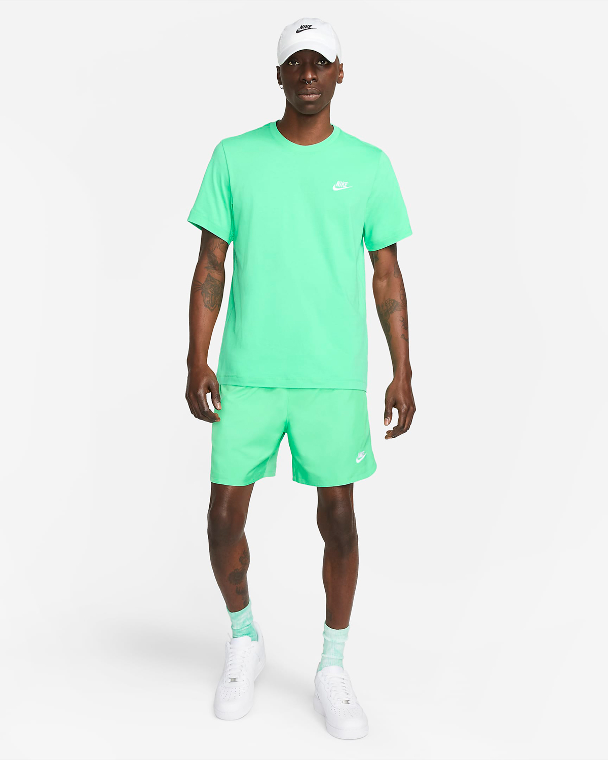 Nike-Sportswear-Club-T-Shirt-Spring-Green-Outfit