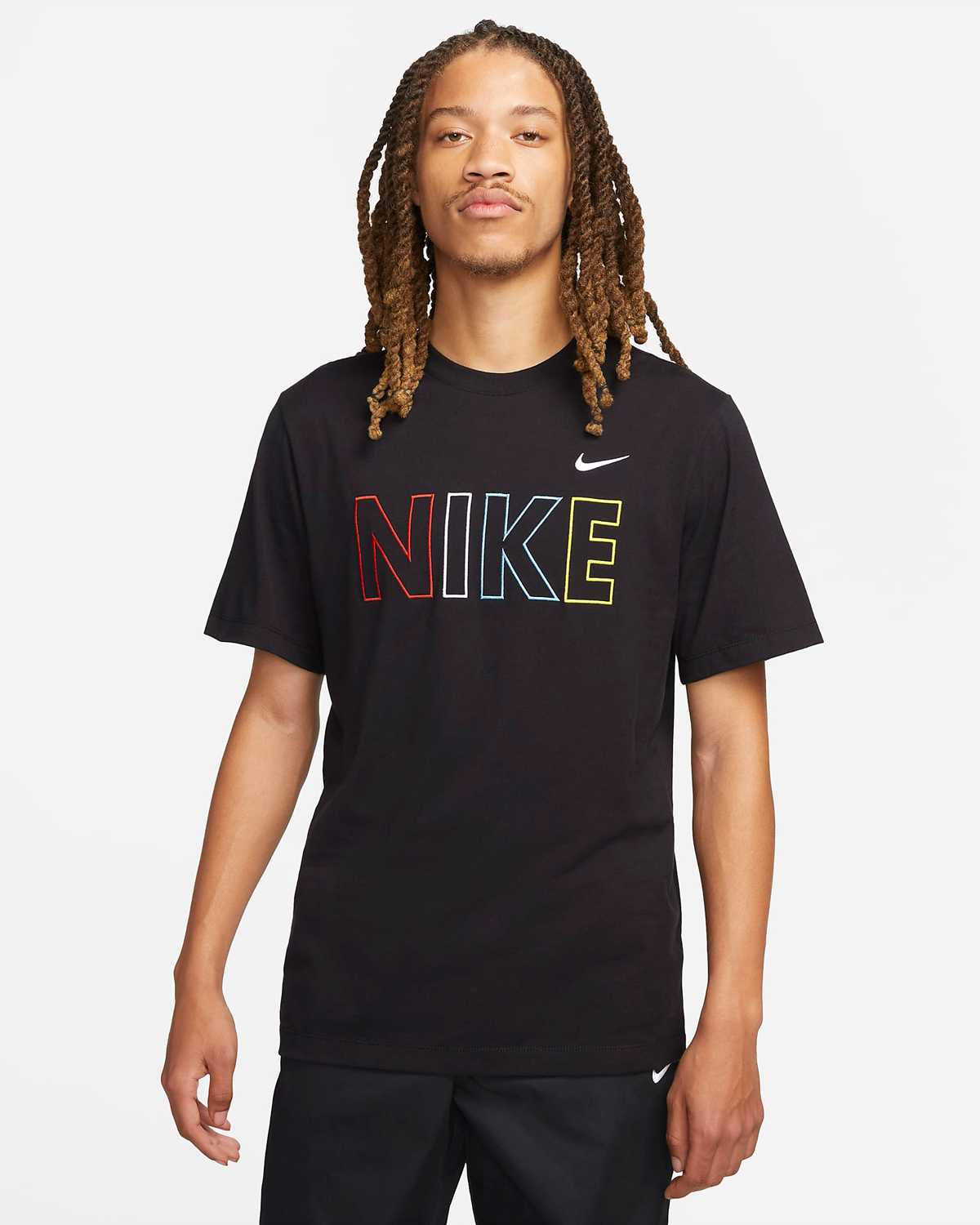 Nike-Sportswear-Graphic-T-Shirt-Black-White-Multi-Color