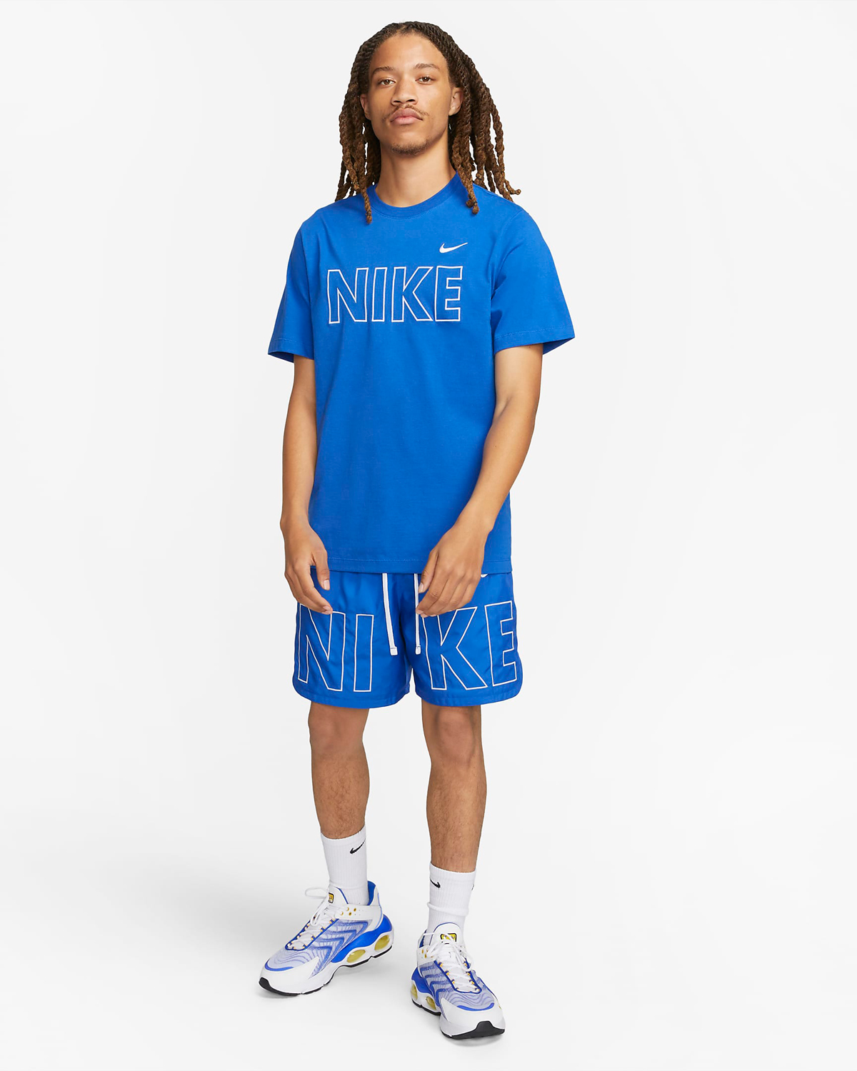 Nike-Sportswear-Graphic-T-Shirt-Shorts-Game-Royal-Outfit