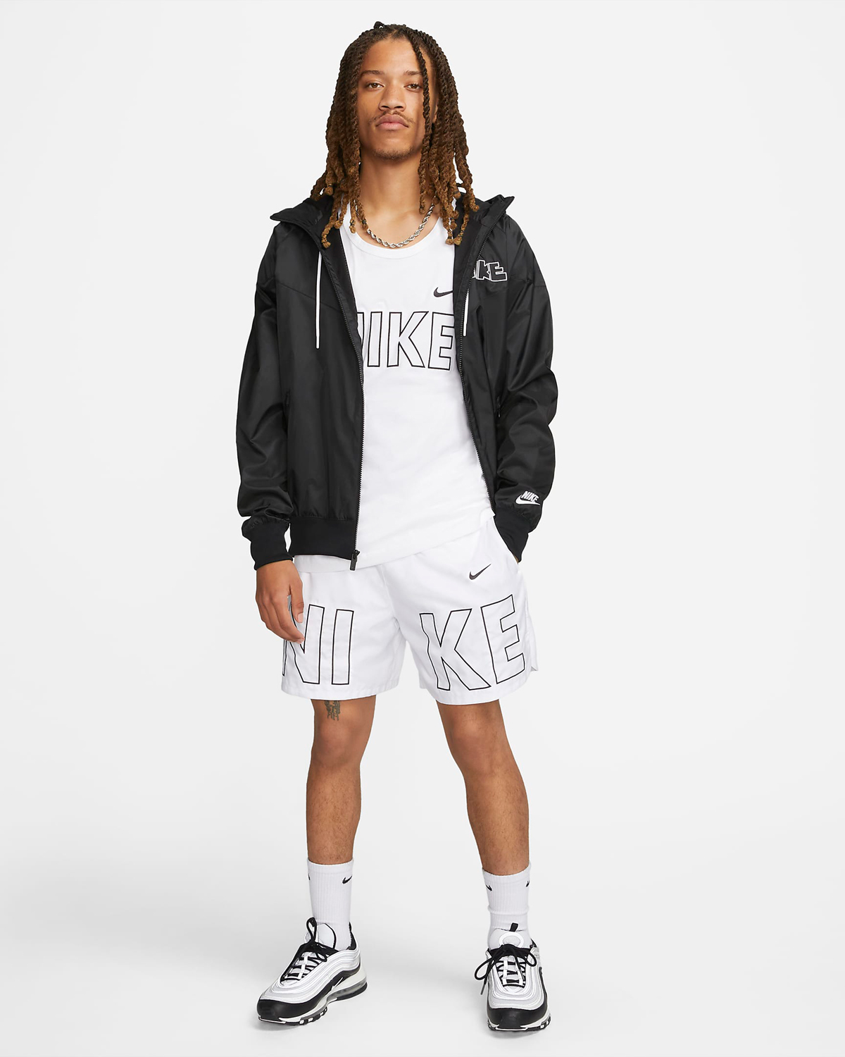 Nike-Sportswear-Graphic-Tank-Top-Shorts-White-Black-Outfit