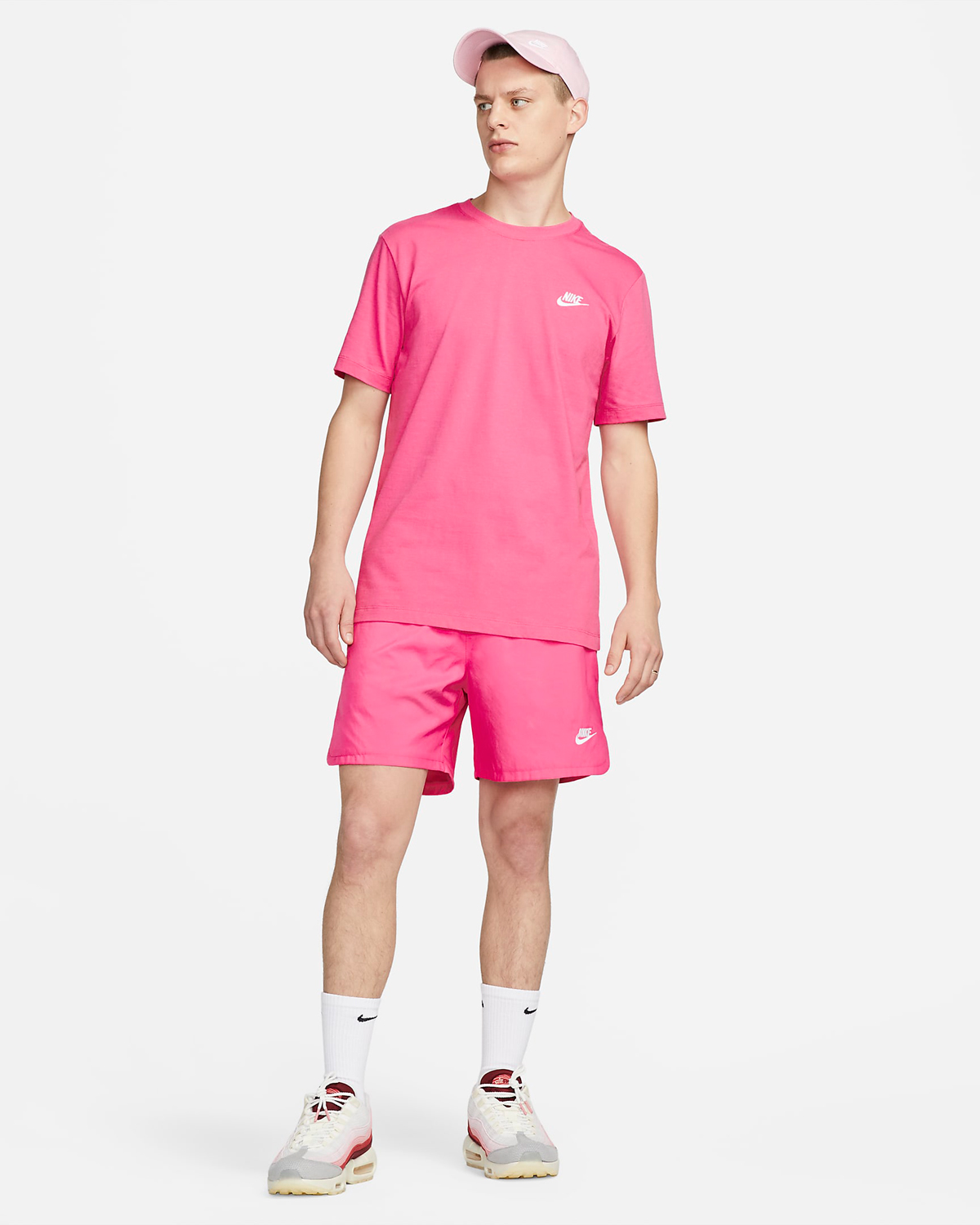 Nike-Sportswear-Pinksicle-Shirt-Shorts-Sneaker-Outfit