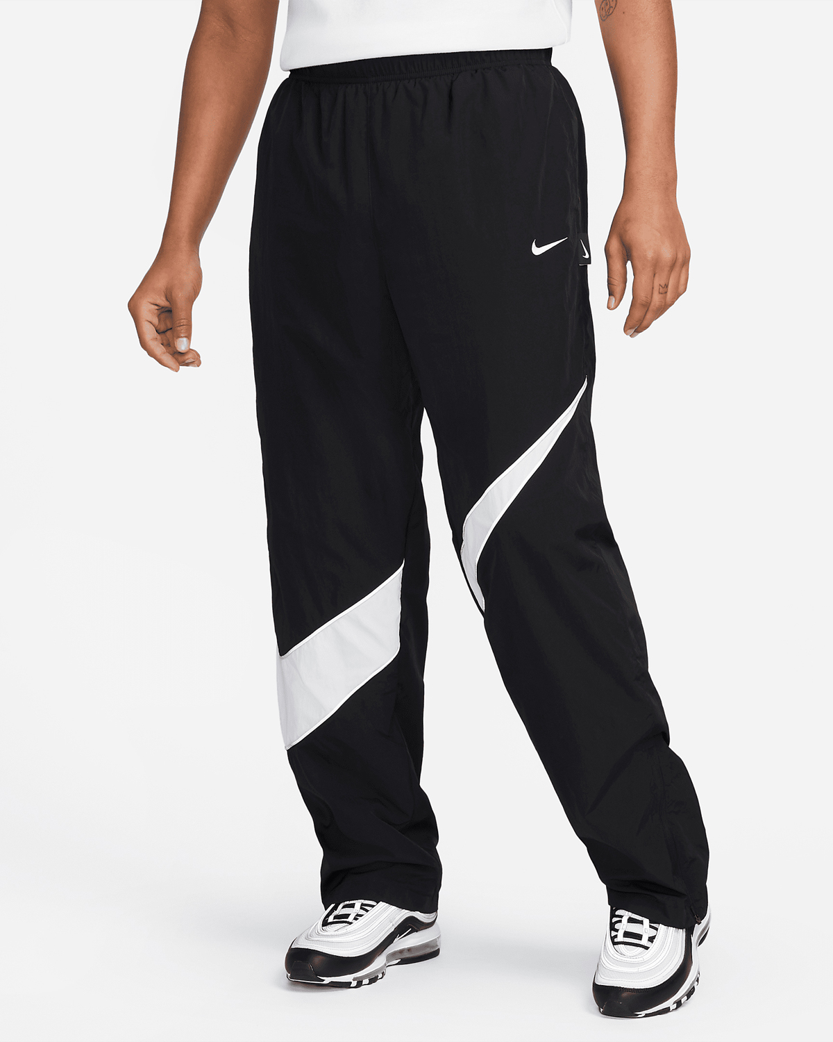Nike-Sportswear-Swoosh-Woven-Pants-Black-White