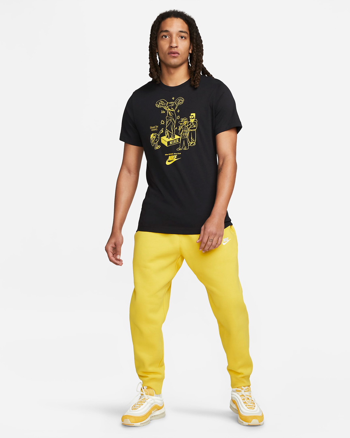 Nike-Sportswear-T-Shirt-Pants-Outfit-Opti-Yellow