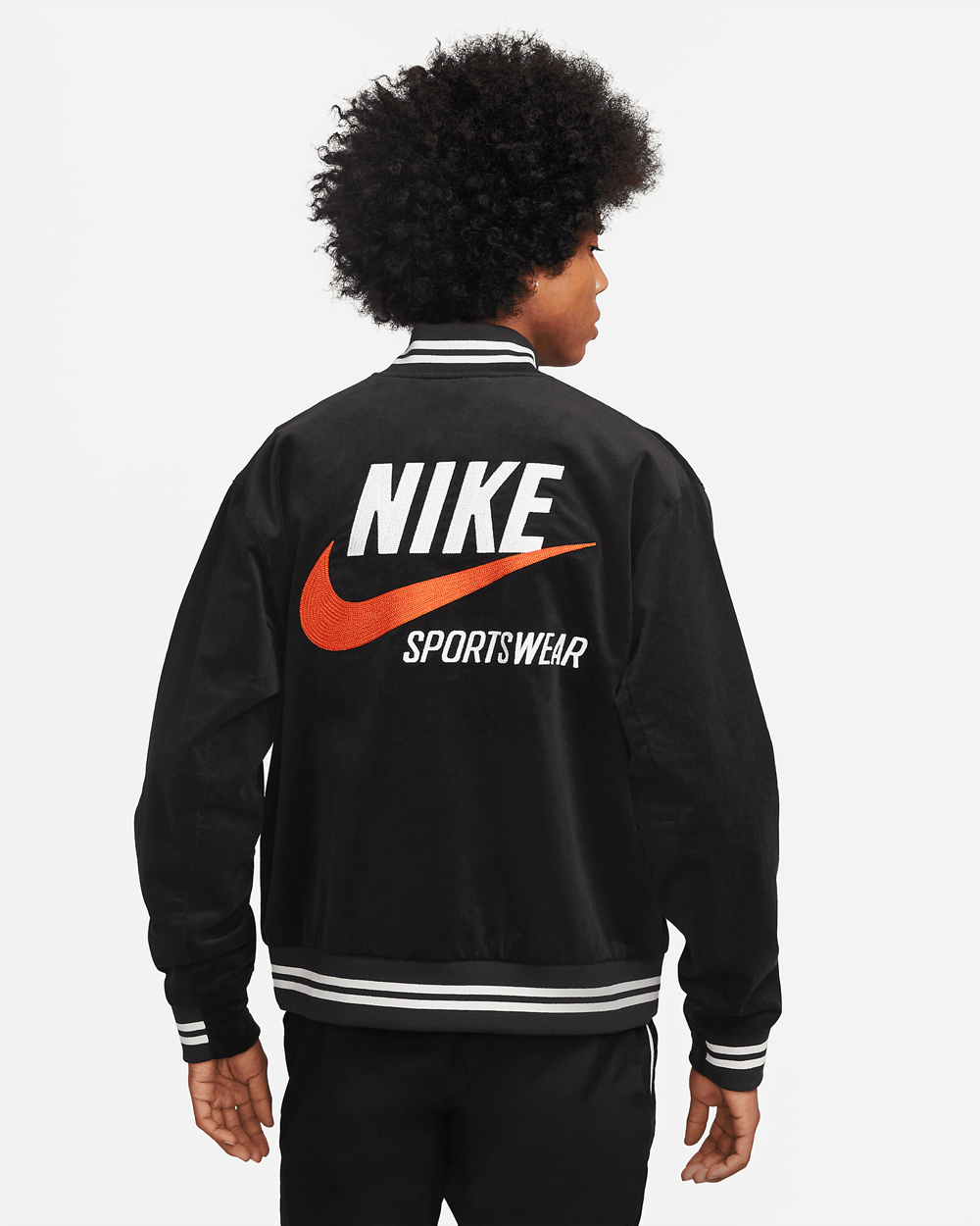 Nike-Sportswear-Trend-Bomber-Jacket-Black-White-Orange-2