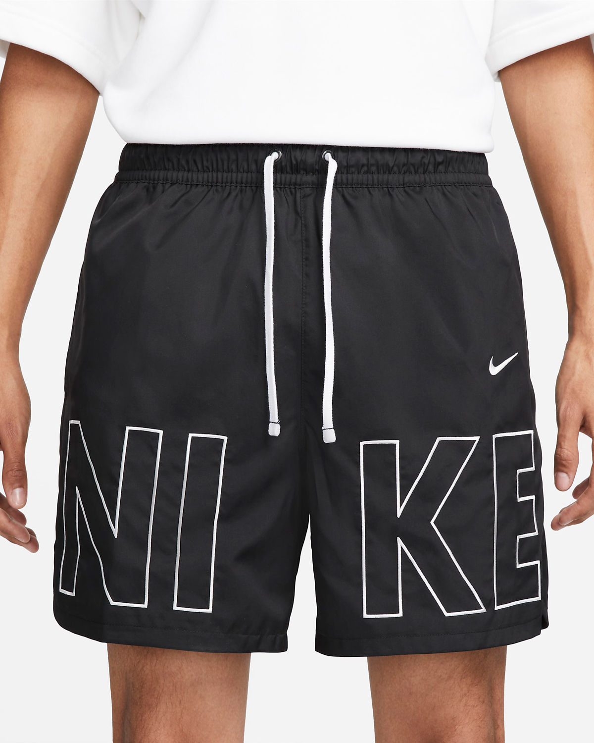 Nike-Sportswear-Woven-Flow-Shorts-Black-White