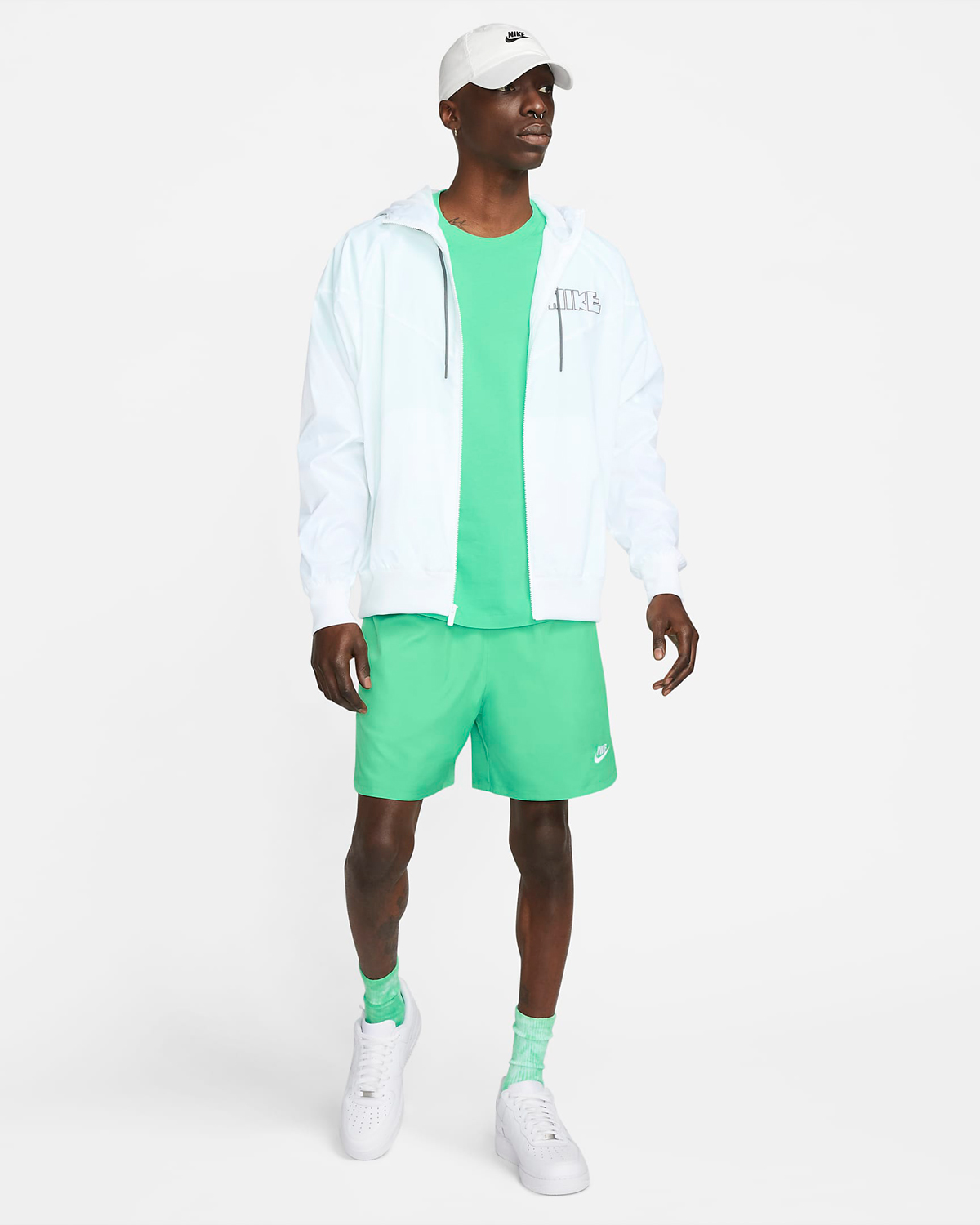 Nike-Sportswear-Woven-Flow-Shorts-Spring-Green-Outfit