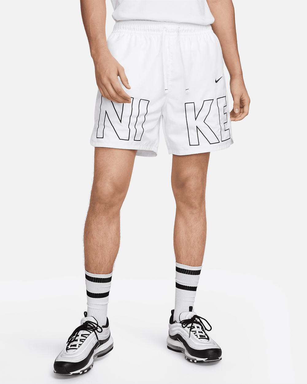 Nike-Sportswear-Woven-Flow-Shorts-White-Black
