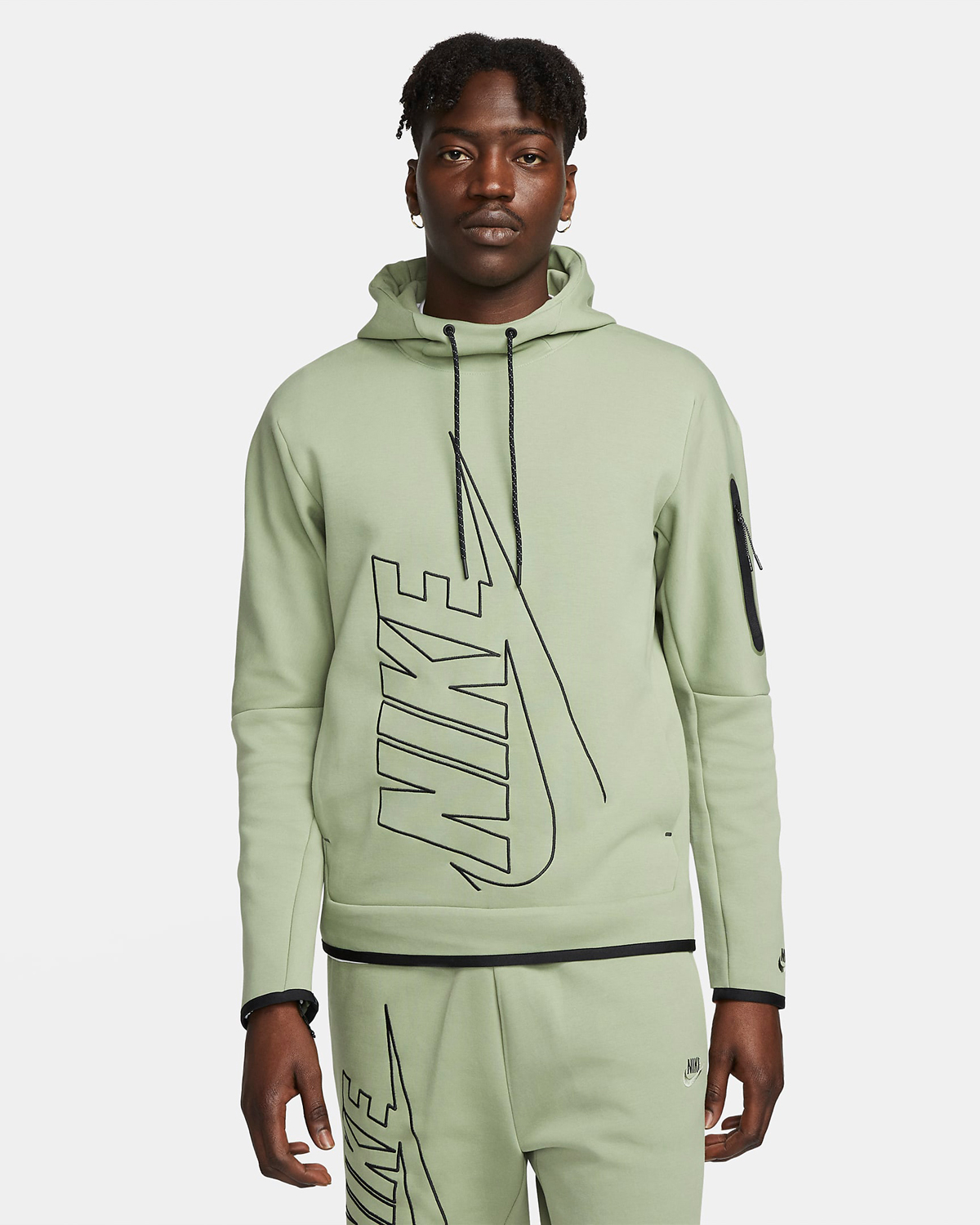 Nike-Tech-Fleece-Graphic-Hoodie-Oil-Green