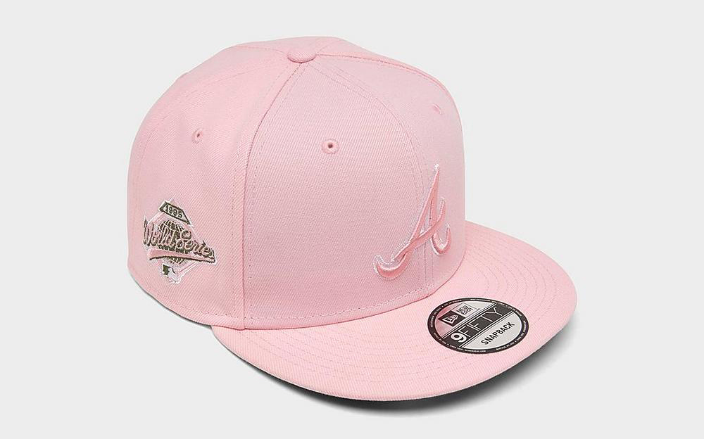 Atlanta-Braves-New-Era-Pink-Snapback-Hat