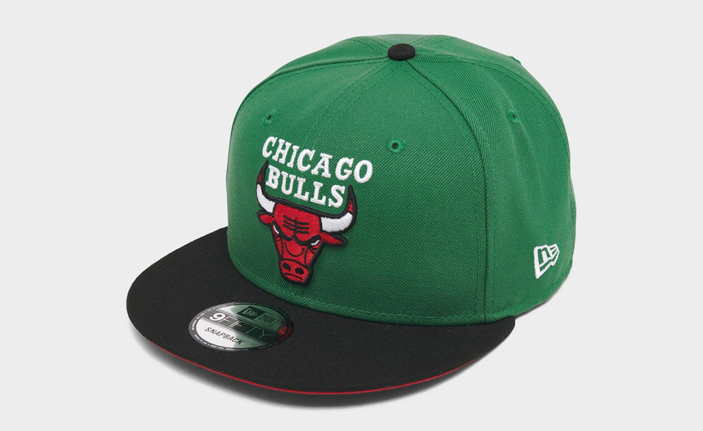Chicago-Bulls-New-Era-Green-Black-Snapback-Hat-1