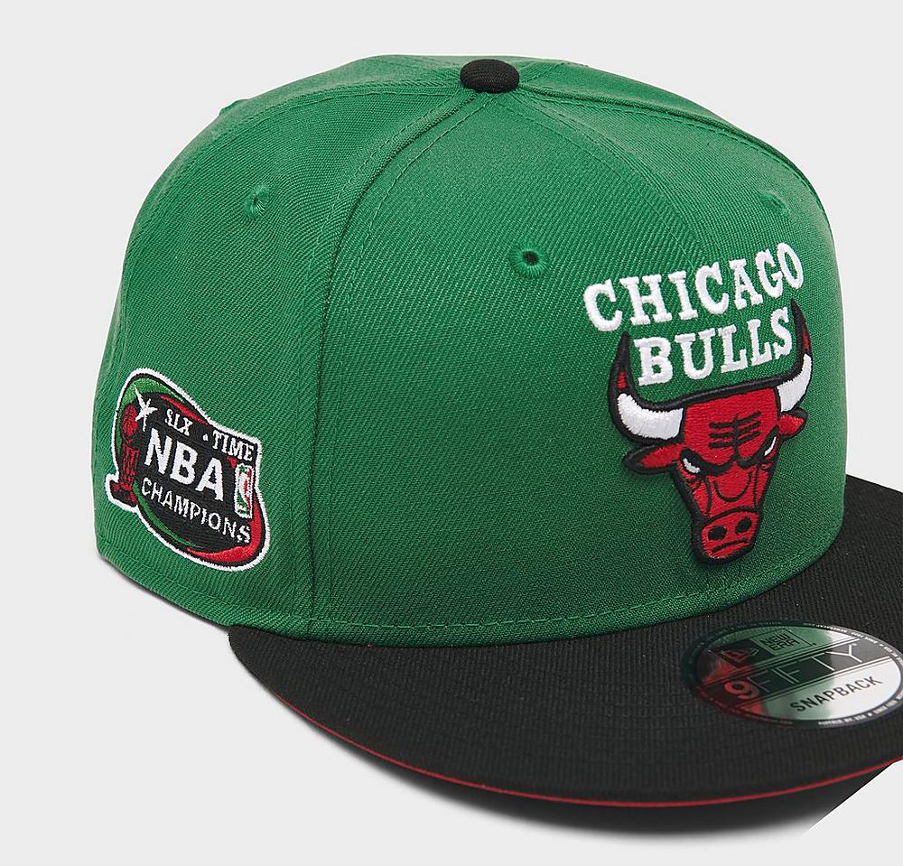 Chicago-Bulls-New-Era-Green-Black-Snapback-Hat-2