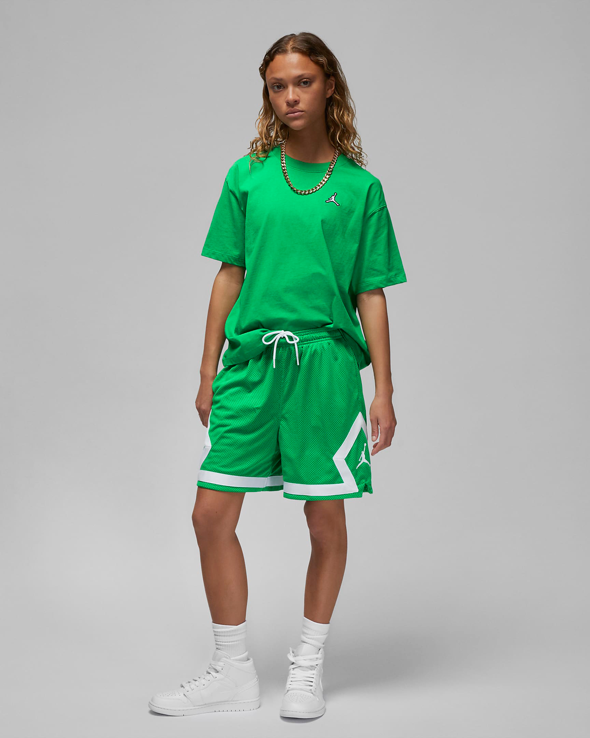 Jordan-Heritage-Womens-Diamond-Shorts-Lucky-Green-Outfit