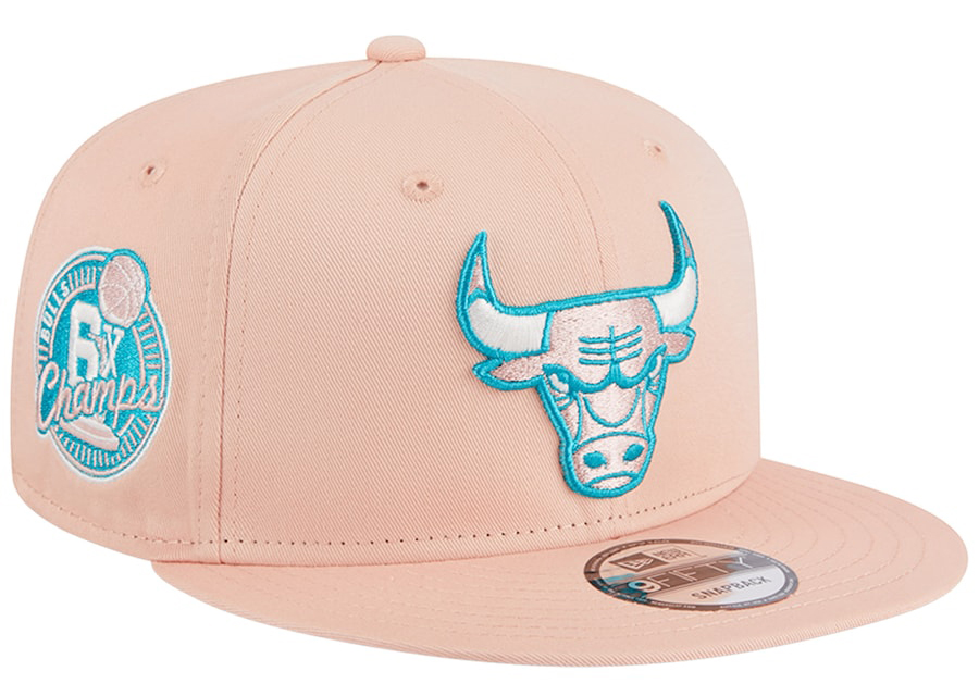 New-Era-Chicago-Bulls-Pink-Aqua-Snapback-Hat-2