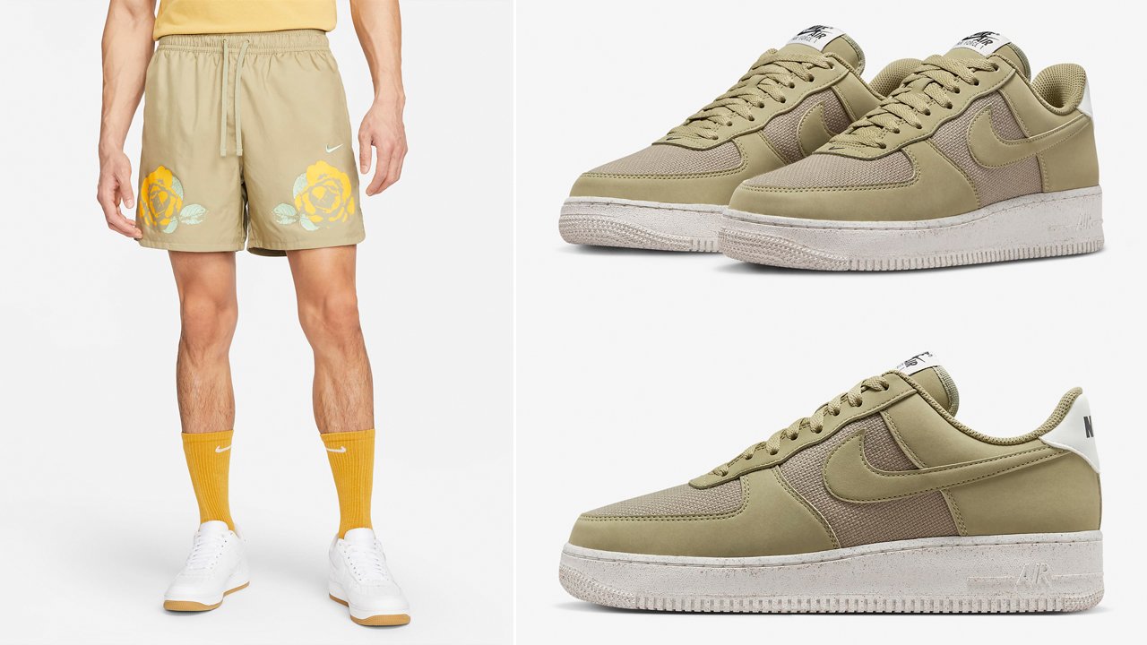 Nike-Air-Force-1-Low-Neutral-Olive-Shorts-Outfit