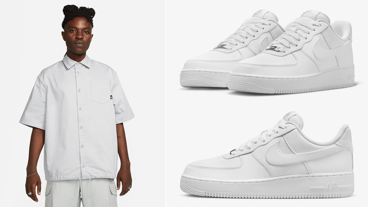 Nike-Air-Force-1-Low-White-Metallic-Silver-Matching-Shirt-Outfit