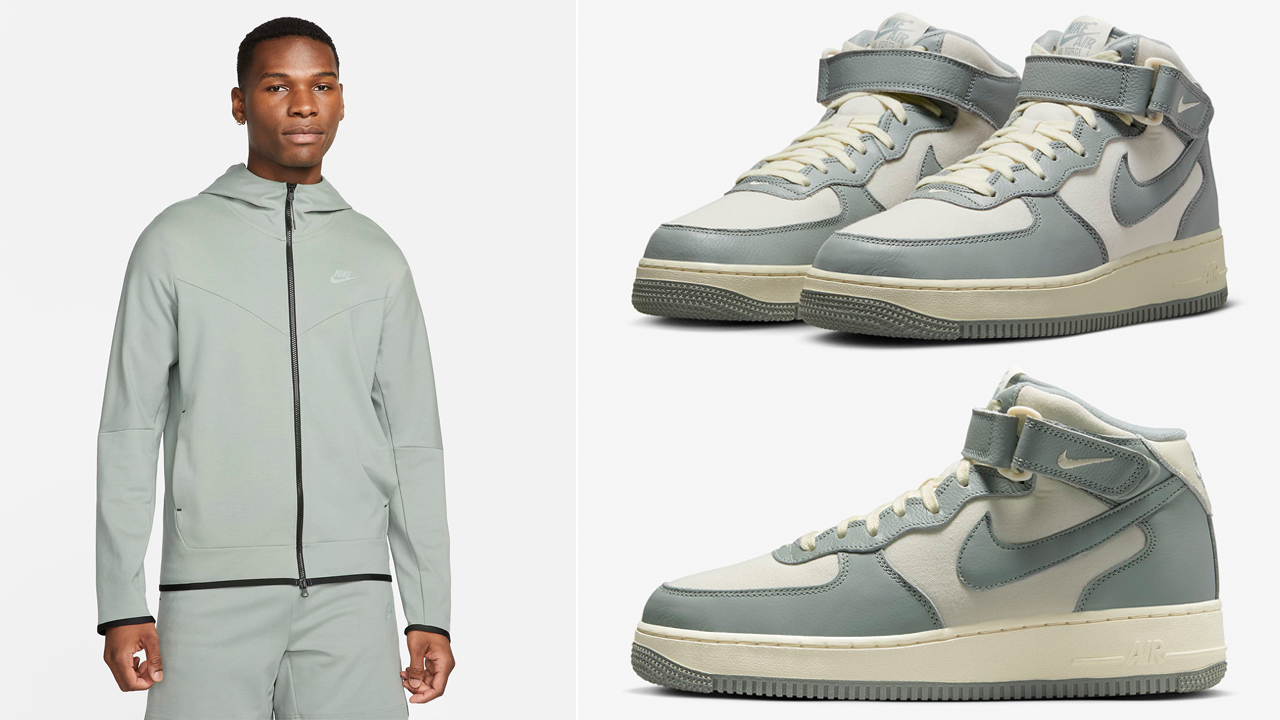 Nike-Air-Force-1-Mid-LX-NBHD-Mica-Green-Tech-Fleece-Clothing-Outfit