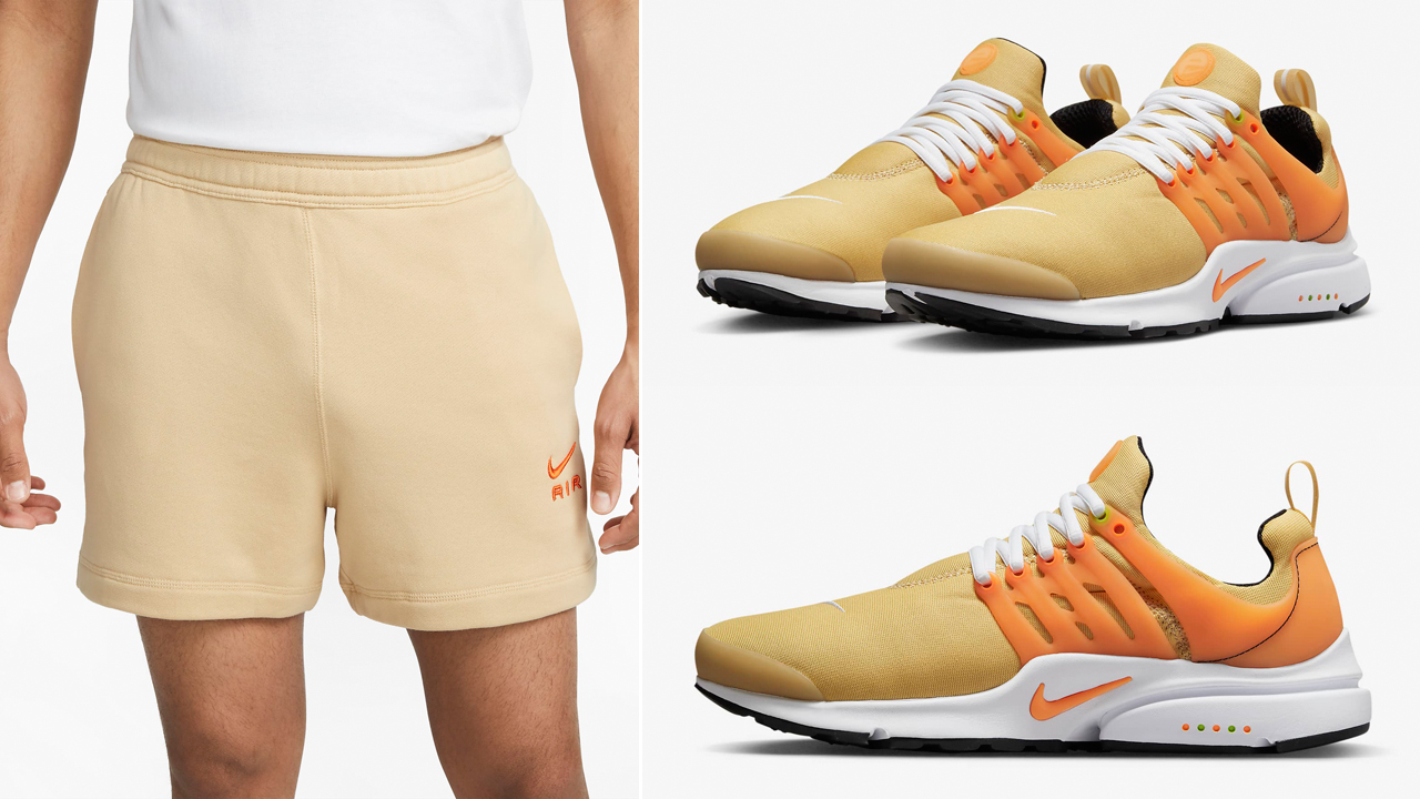 Nike-Air-Presto-Sesame-Bright-Mandarin-Shorts-Outfit
