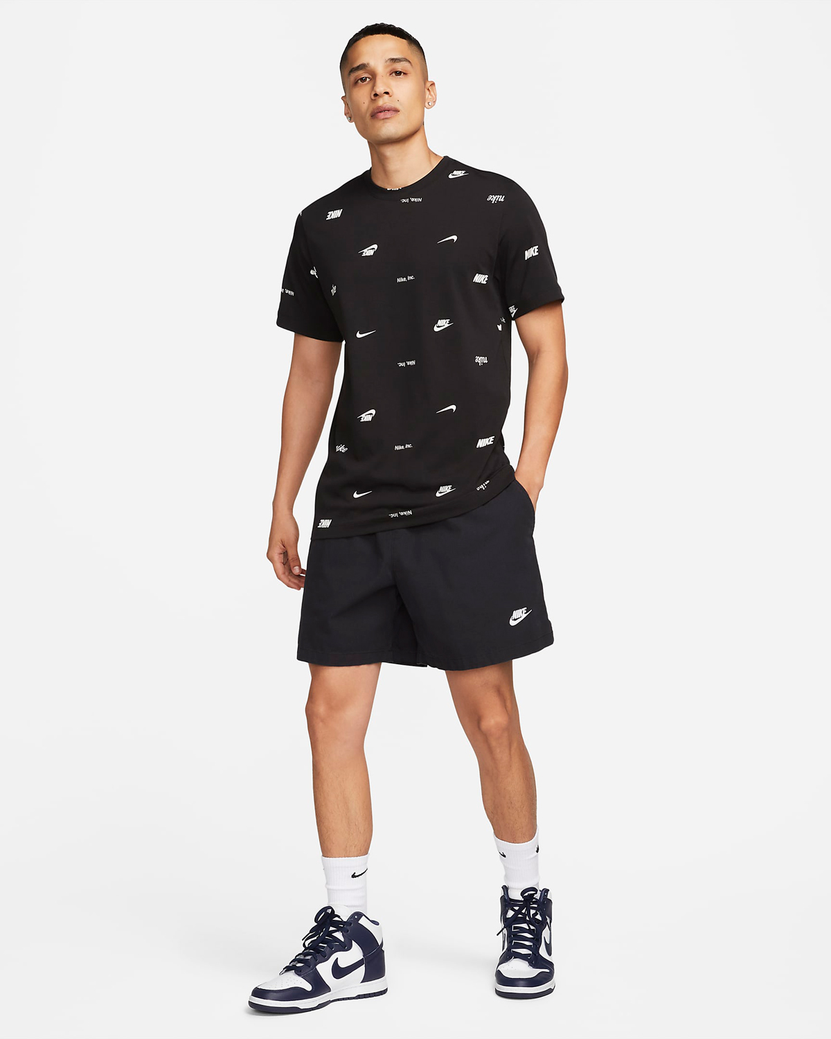 Nike-Club-Allover-Print-T-Shirt-Black-White-Outfit
