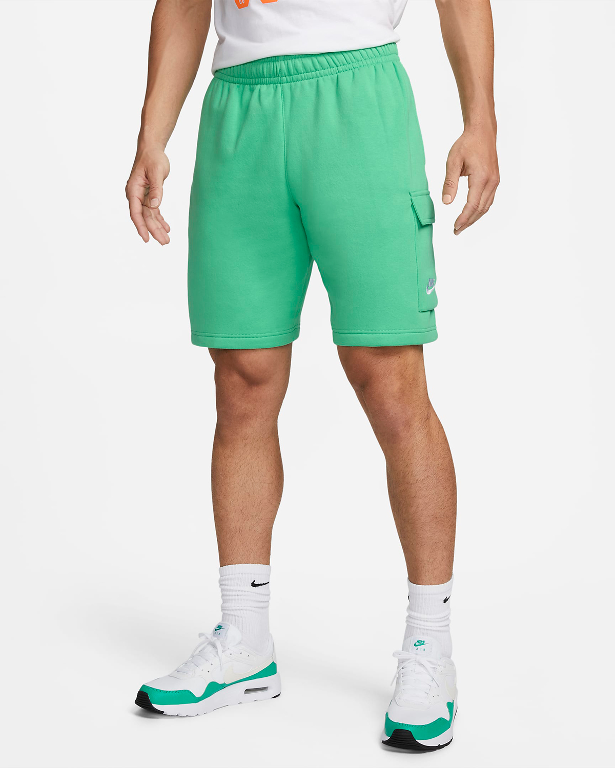 Nike-Club-Fleece-Cargo-Shorts-Spring-Green-1