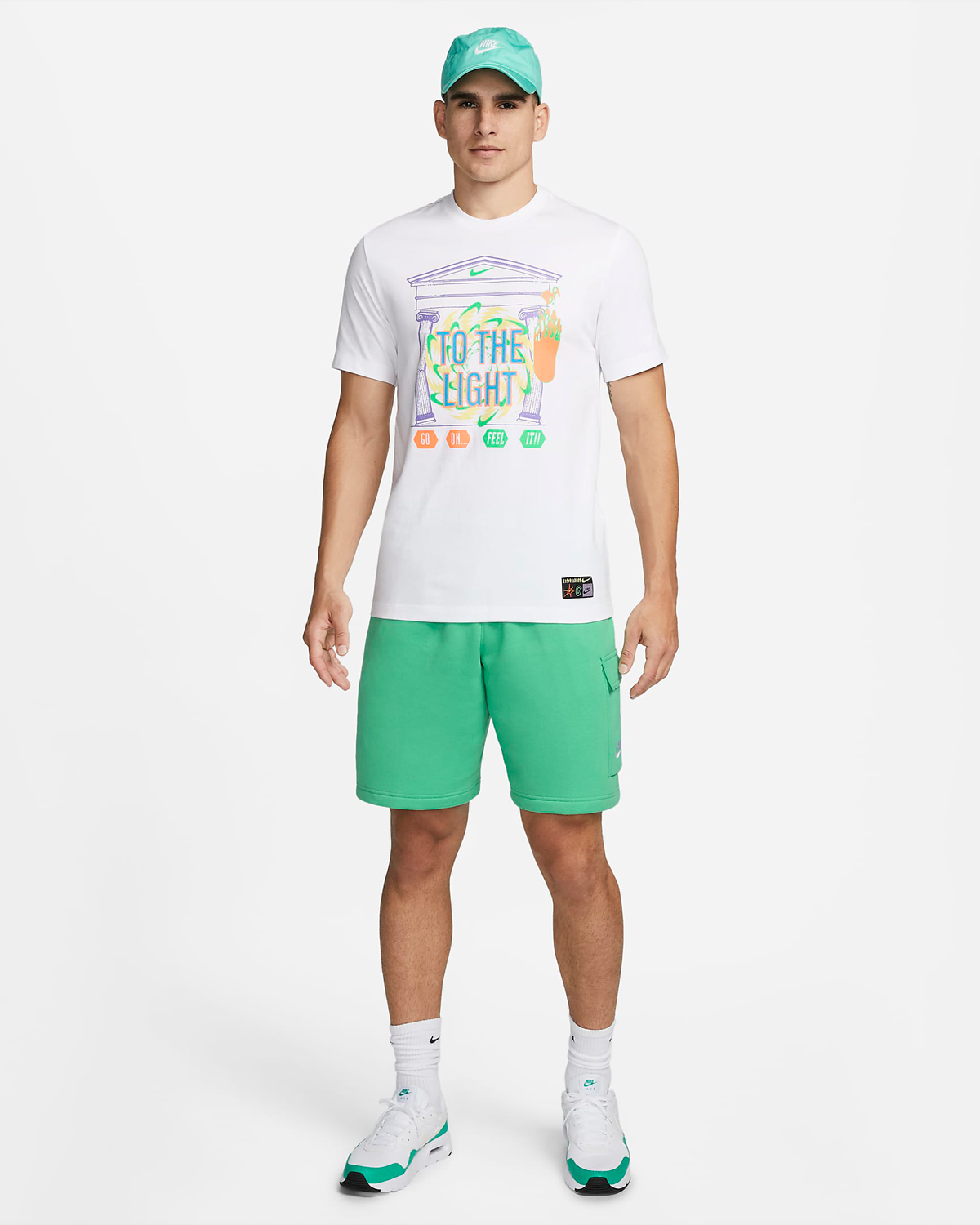 Nike-Club-Fleece-Cargo-Shorts-Spring-Green-Outfit