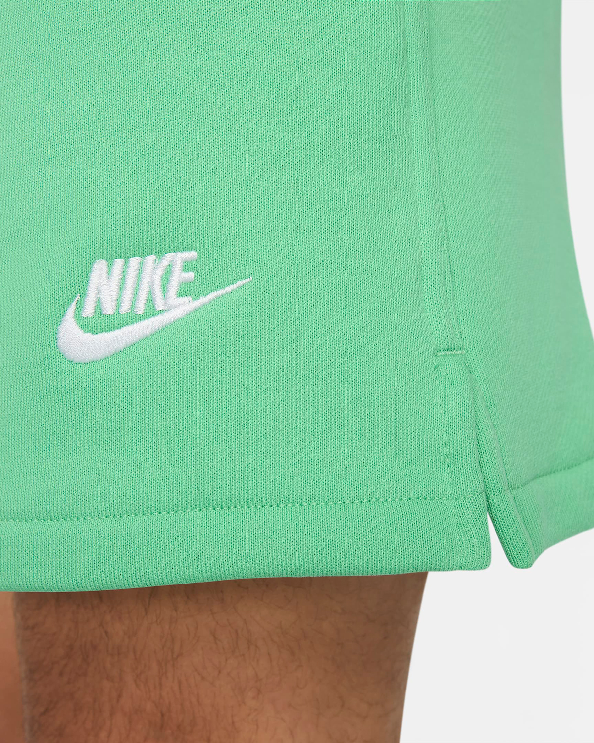 Nike-Club-Fleece-French-Terry-Flow-Shorts-Spring-Green-1
