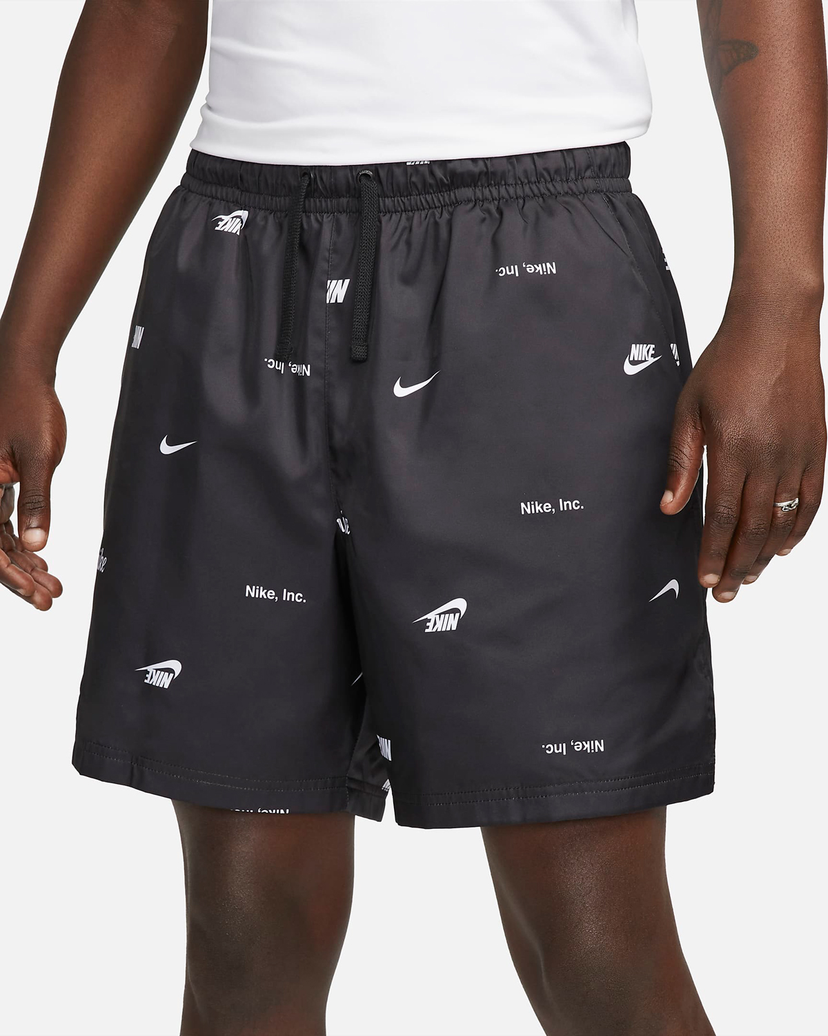 Nike-Club-Woven-Allover-Print-Flow-Shorts-Black-White-2