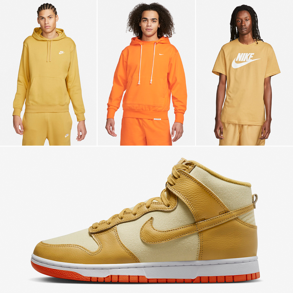 Nike-Dunk-High-Wheat-Gold-Safety-Orange-Outfits