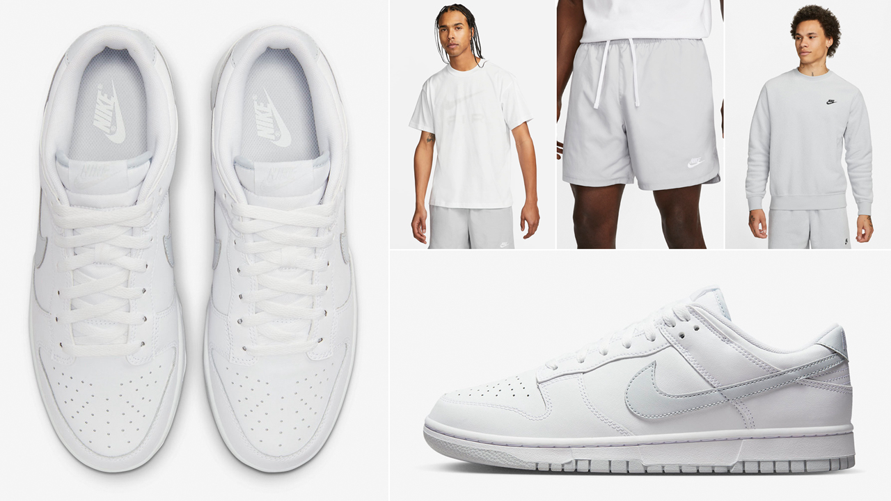 Nike-Dunk-Low-White-Pure-Platinum-Shirts-Clothing-Outfits