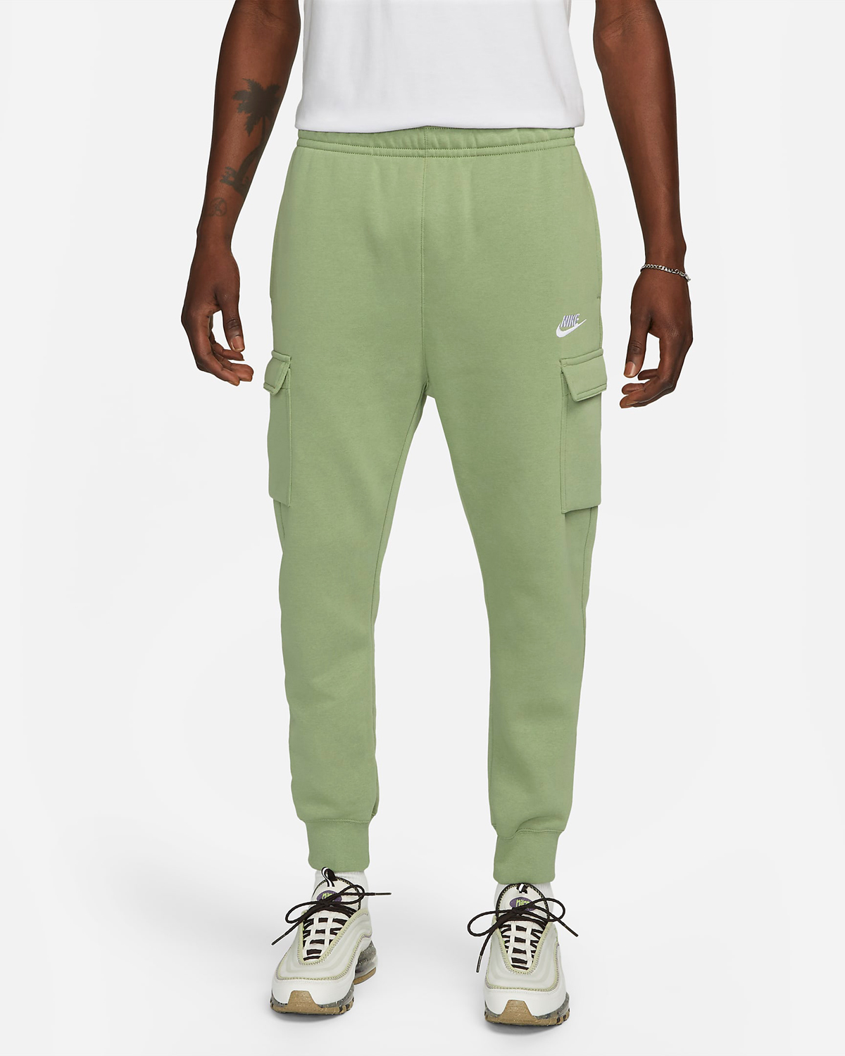 Nike-Sportswear-Club-Fleece-Cargo-Pants-Oil-Green