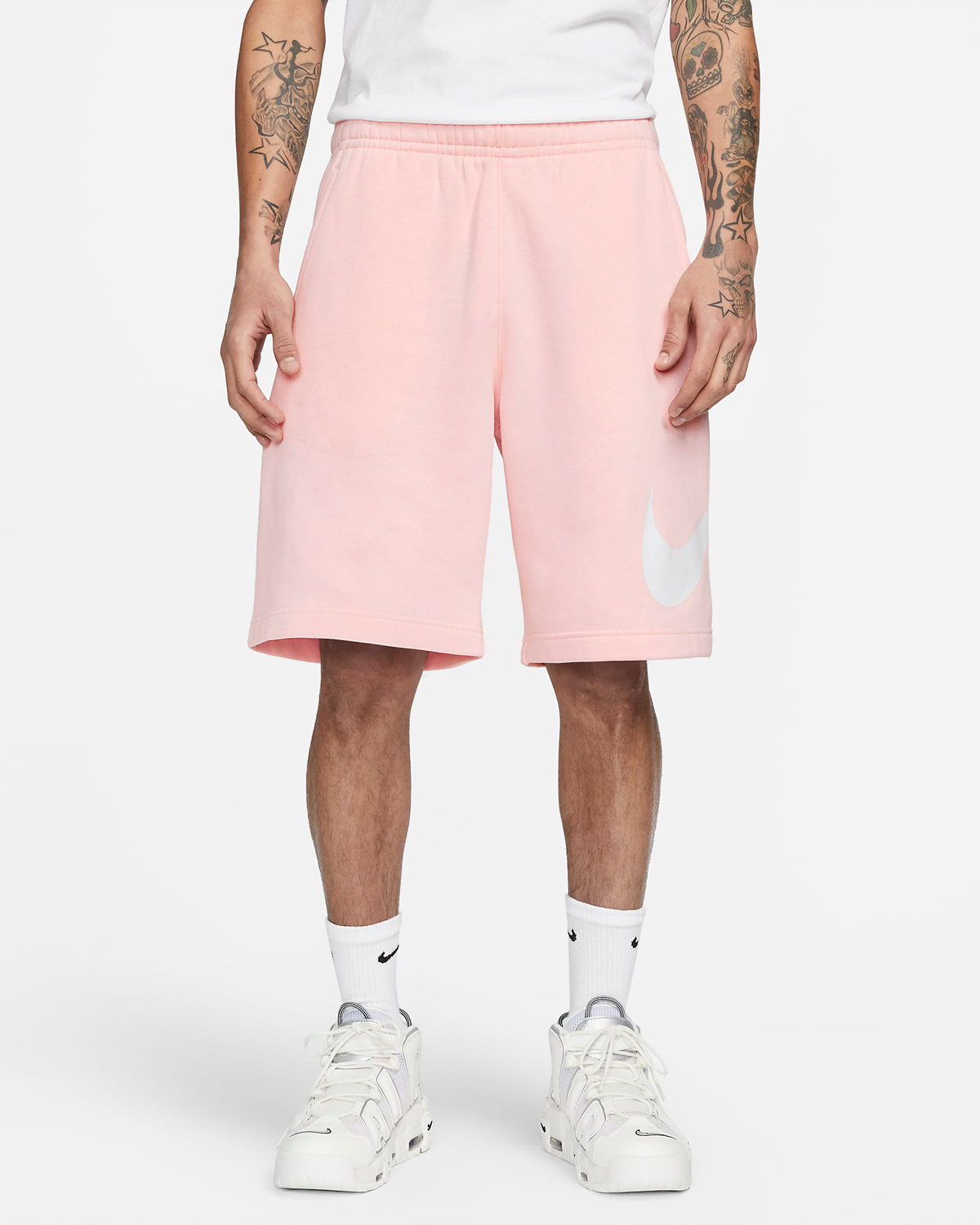 Nike-Sportswear-Club-Fleece-Graphic-Shorts-Pink-Bloom