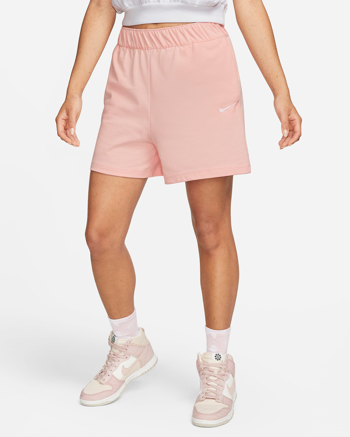 Nike-Sportswear-Womens-Jersey-Shorts-Atmosphere-Pink