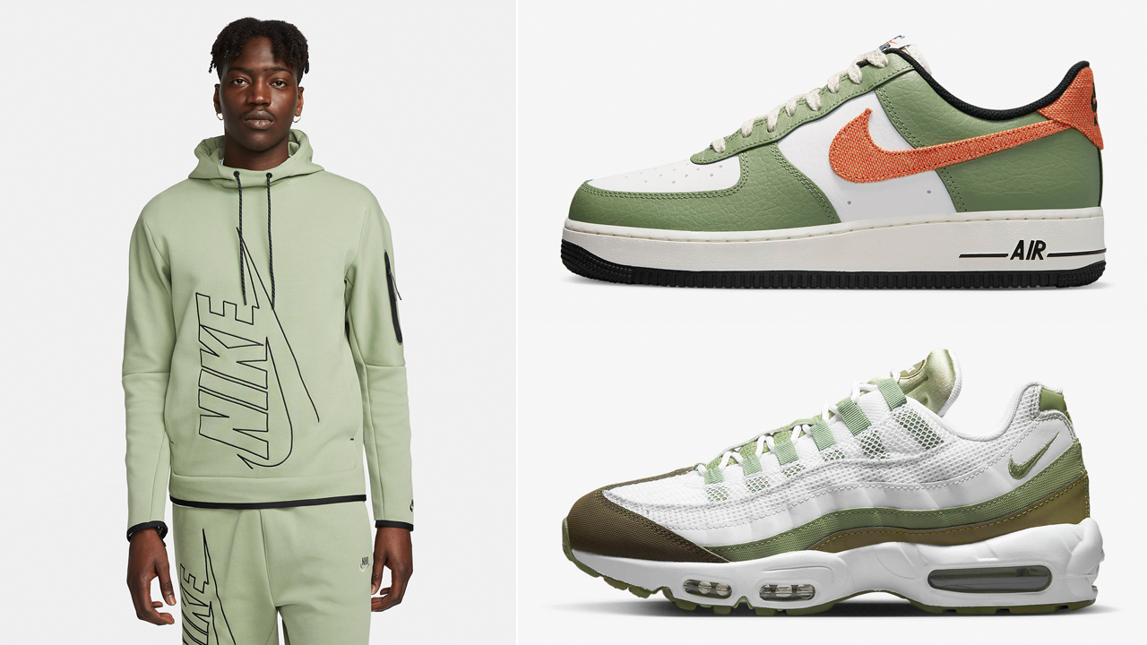 Nike-Tech-Fleece-Graphic-Clothing-Oil-Green-Sneaker-Match-Outfits