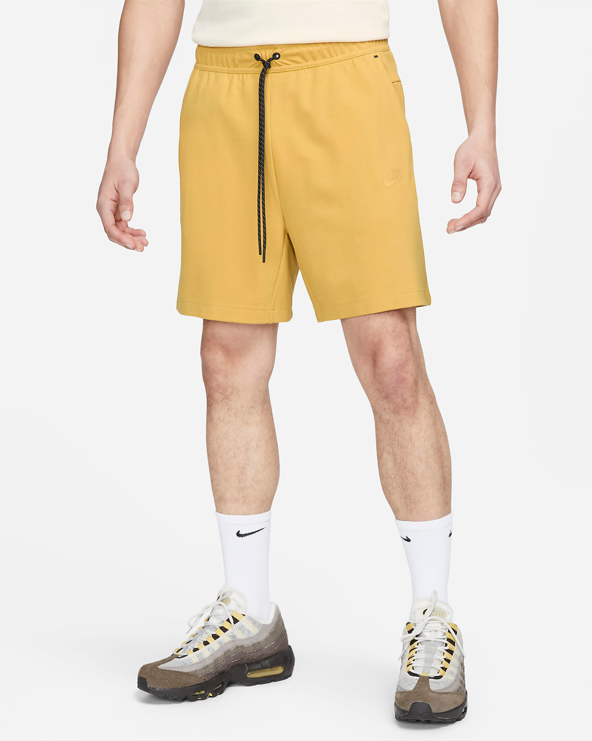 Nike-Tech-Fleece-Lightweight-Shorts-Wheat-Gold