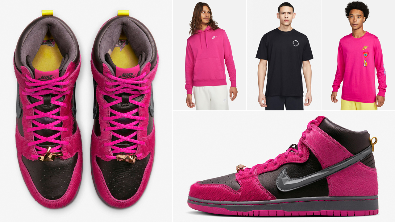 Run-The-Jewels-Nike-SB-Dunk-High-Active-Pink-Shirts-Clothing-Outfits