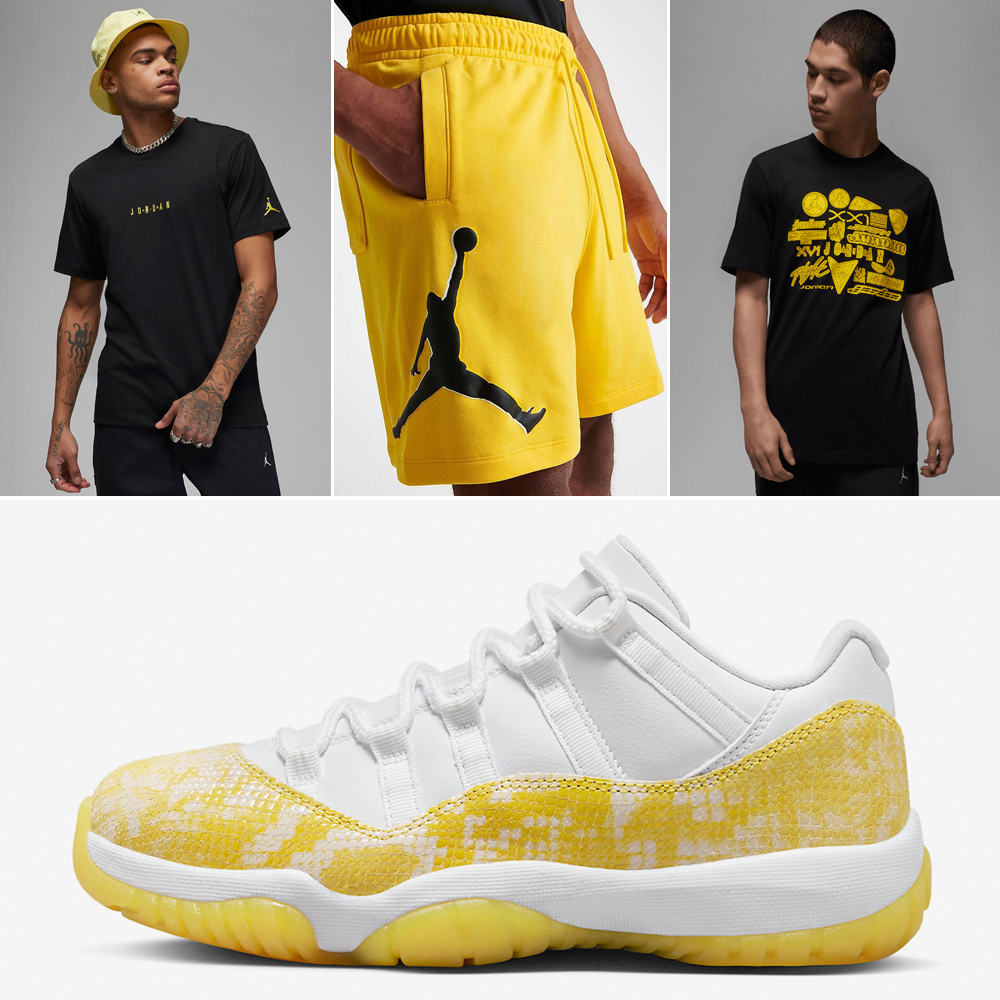 Air-Jordan-11-Low-Yellow-Snakeskin-Outfits