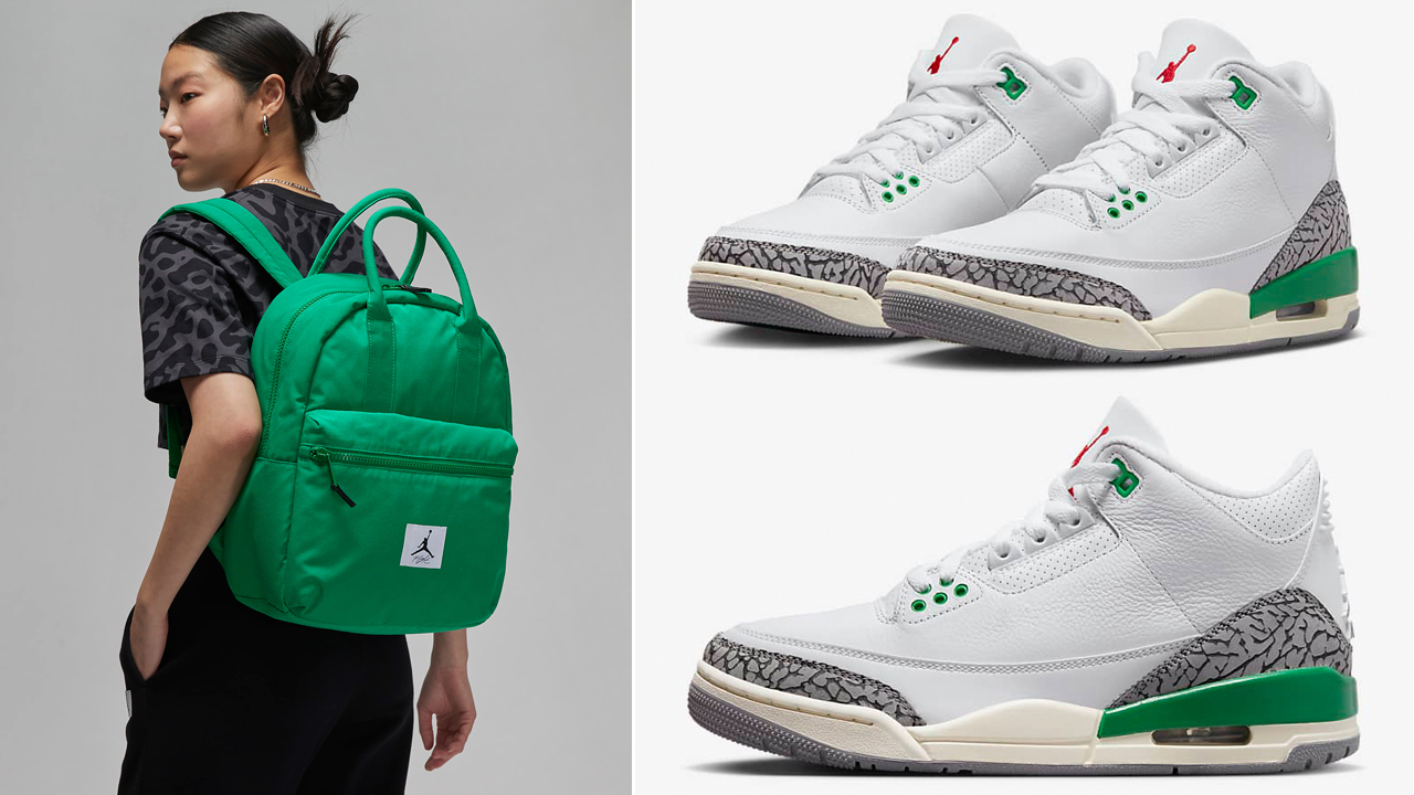 Air-Jordan-3-Lucky-Green-Backpack