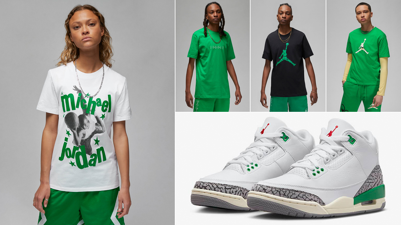 Air-Jordan-3-Lucky-Green-Shirts