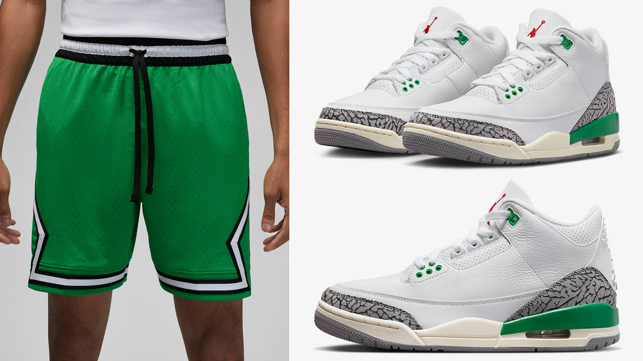 Air-Jordan-3-Lucky-Green-Shorts-Outfit