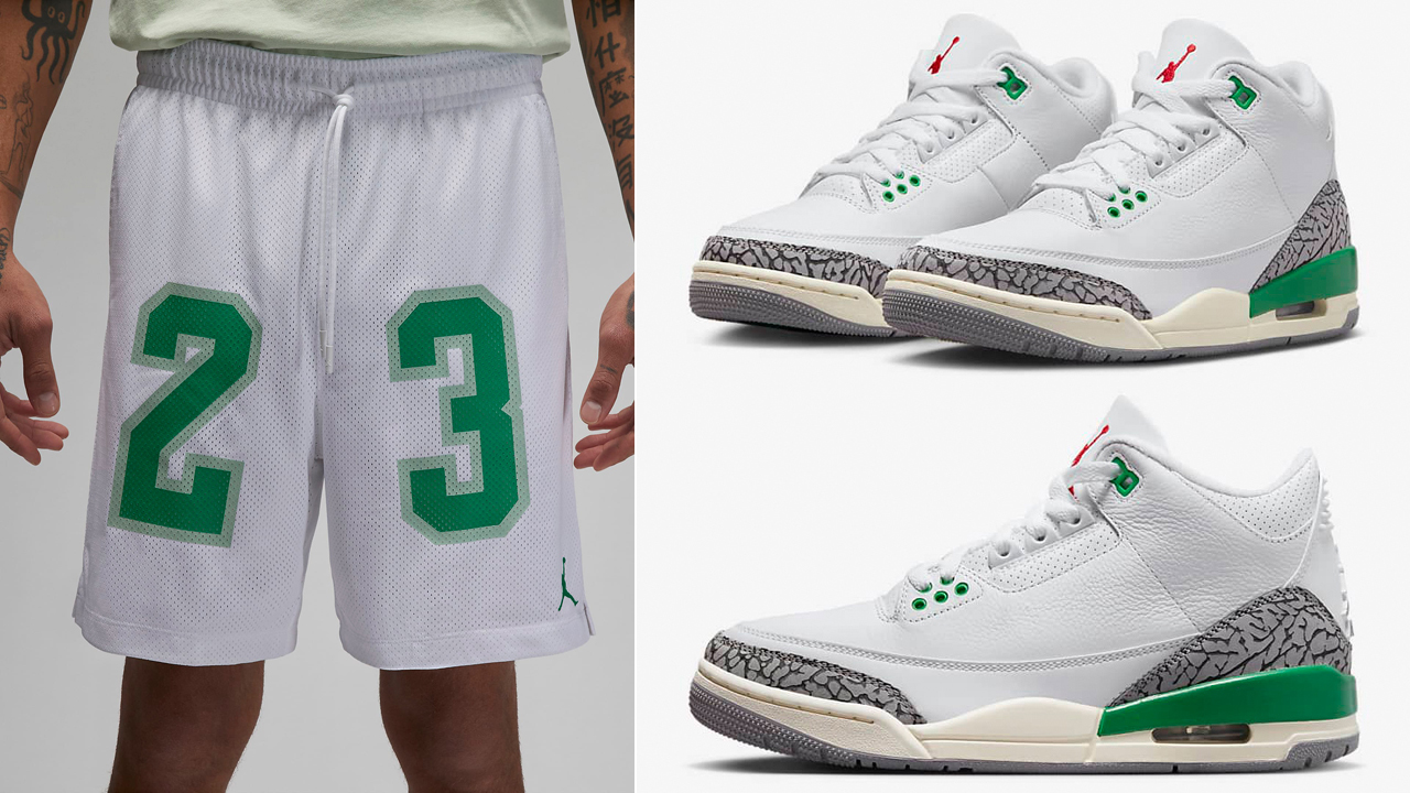 Air-Jordan-3-Lucky-Green-Shorts