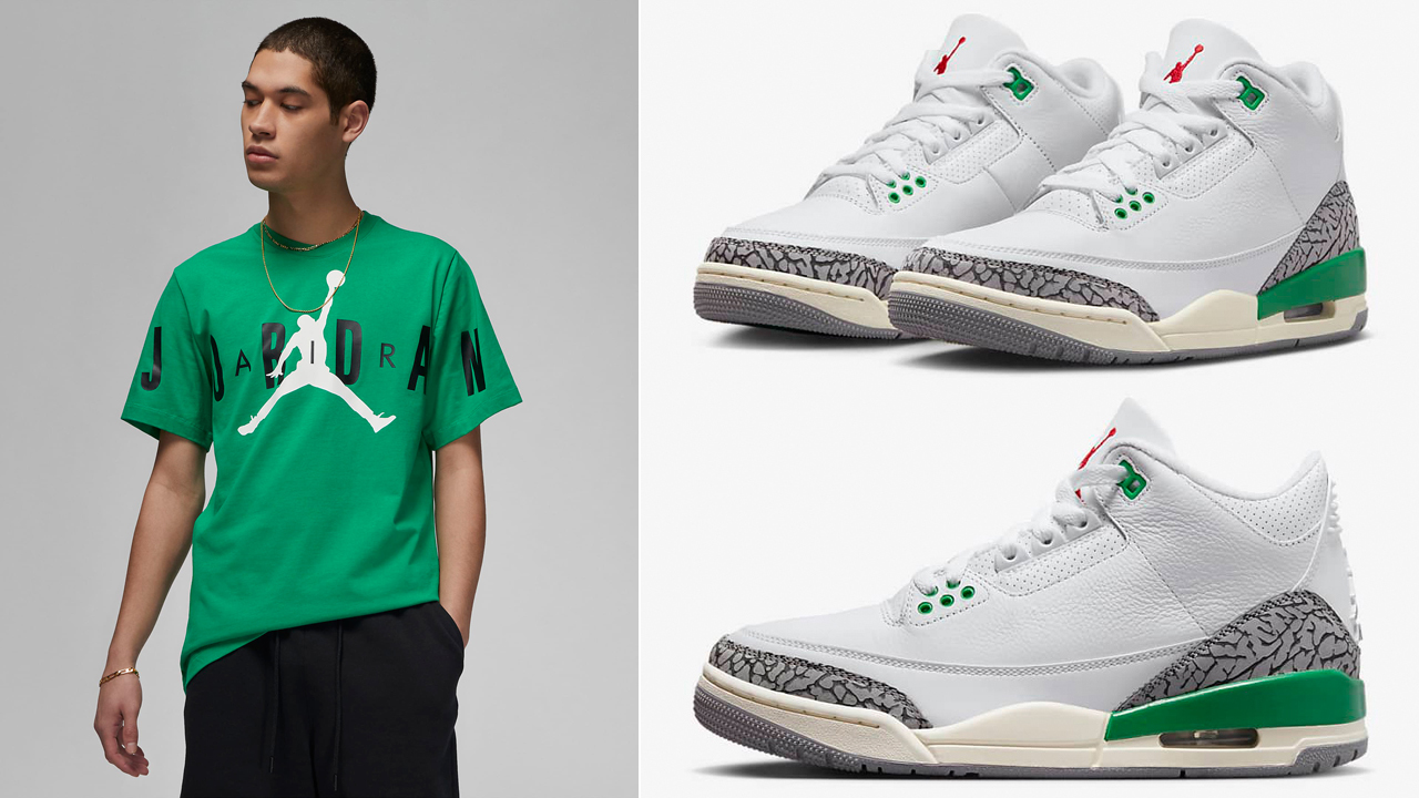 Air-Jordan-3-Lucky-Green-T-Shirt