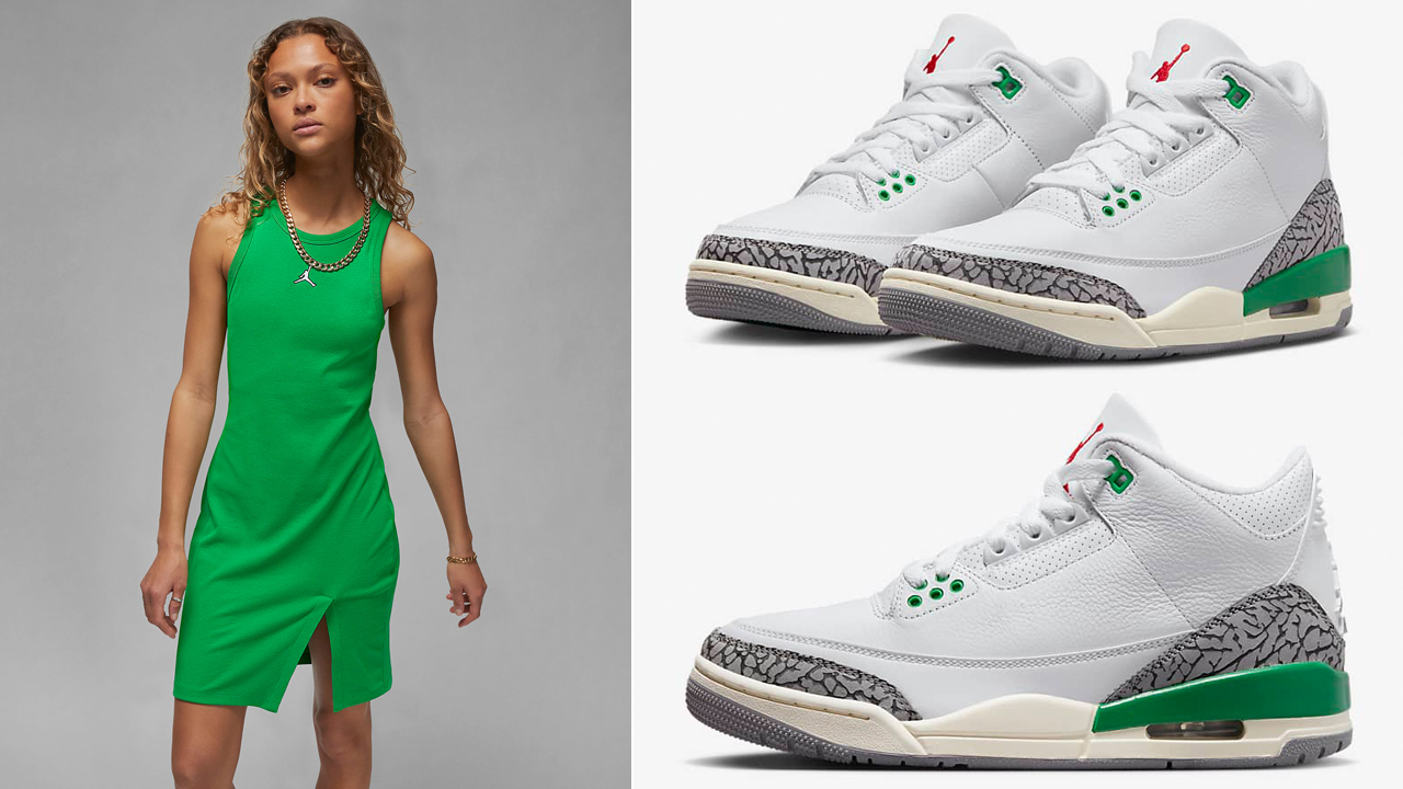 Air-Jordan-3-Lucky-Green-Womens-Dress