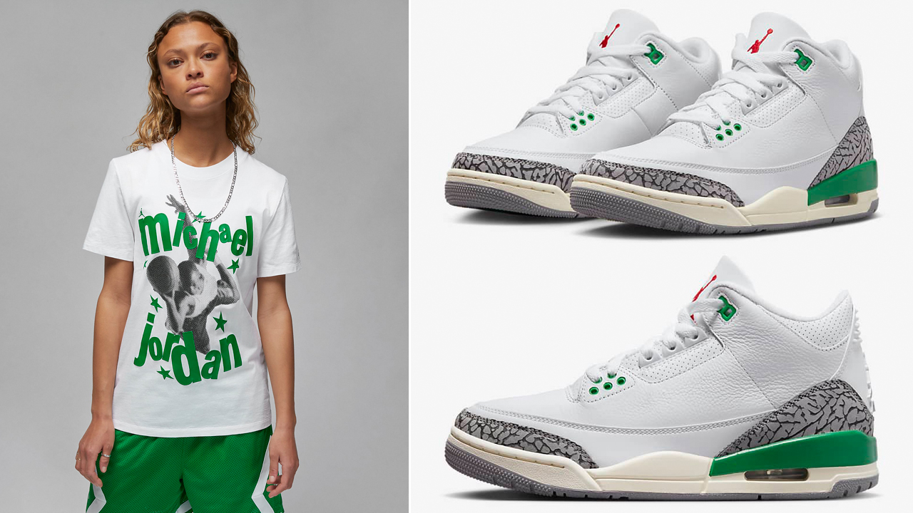 Air-Jordan-3-Lucky-Green-Womens-Shirt