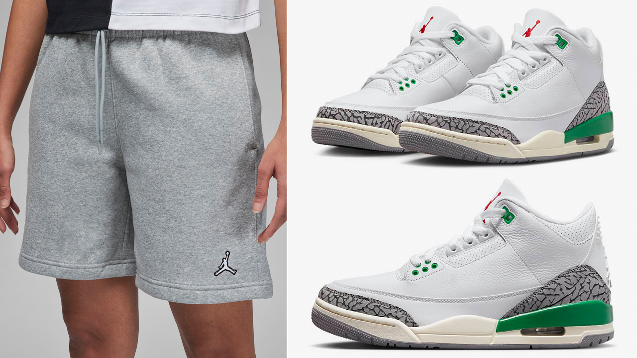 Air-Jordan-3-Womens-Lucky-Green-Cement-Grey-Shorts